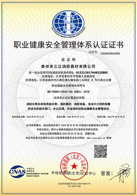 職業(yè)健康安全管理體系（中文）